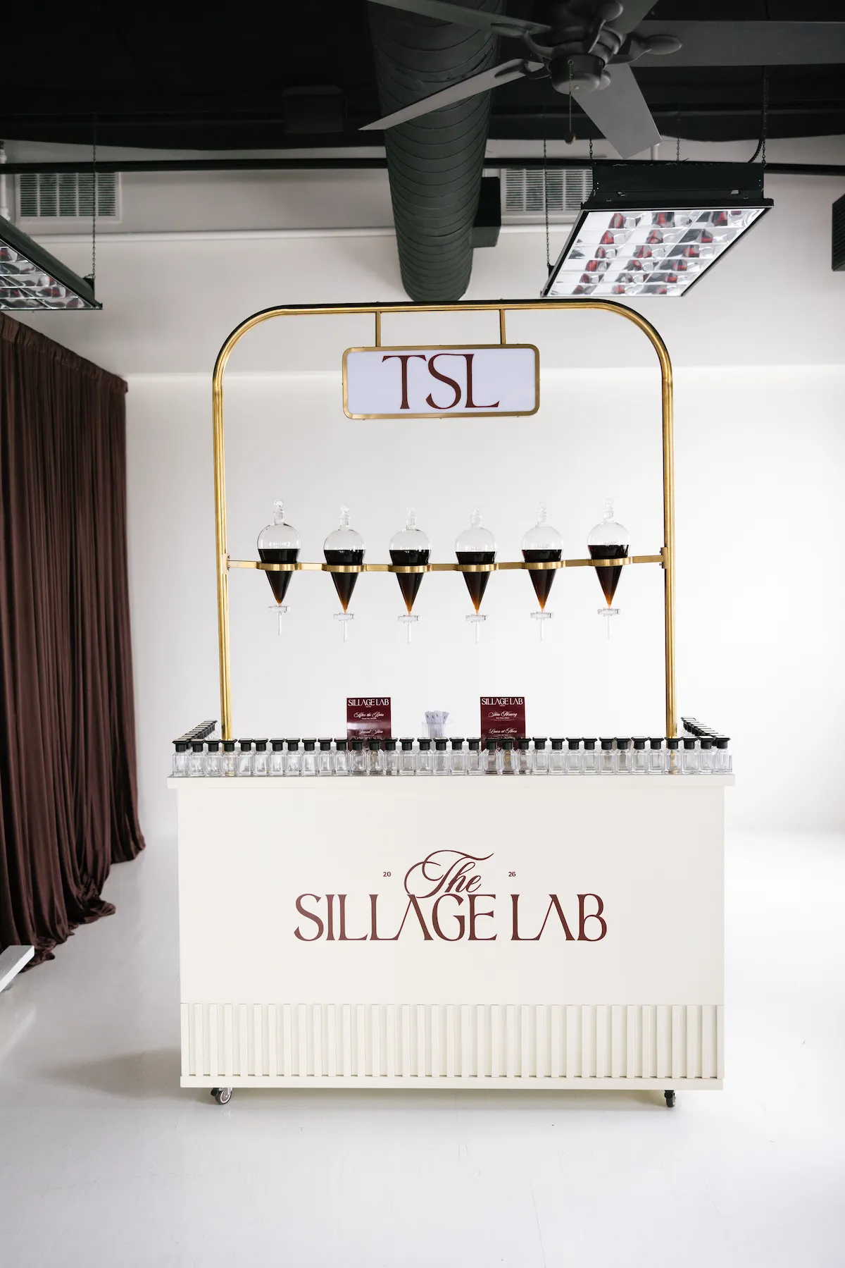The Sillage Lab mobile perfume bar setup